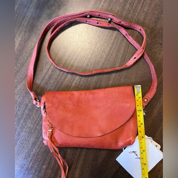 Free People We The Free Rider Red Leather Crossbody Bag - Picture 11 of 11